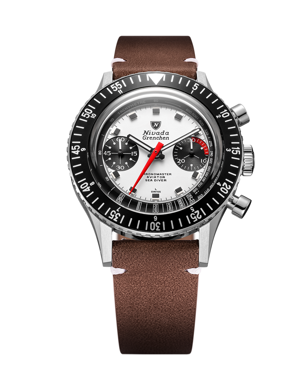 Nivada Grenchen Chronomaster Panda 38mm 86054M – Ansicht 8