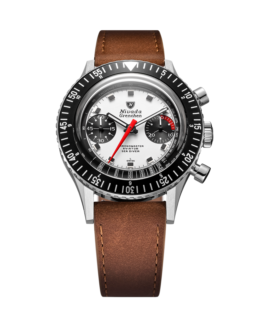 Nivada Grenchen Chronomaster Panda 38mm 86054M – Ansicht 9
