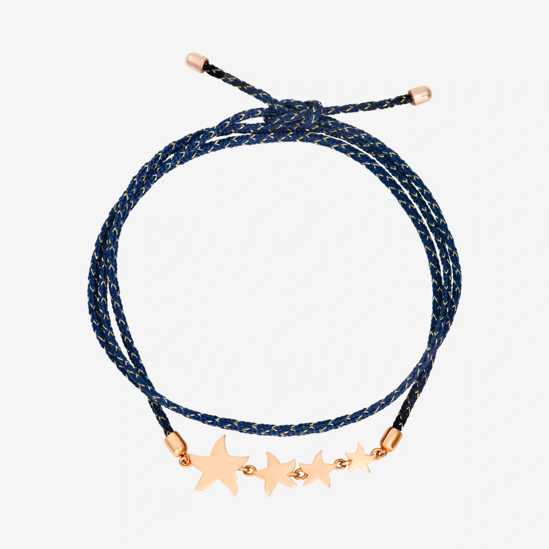Armband Stellina Rosegold con Kordel