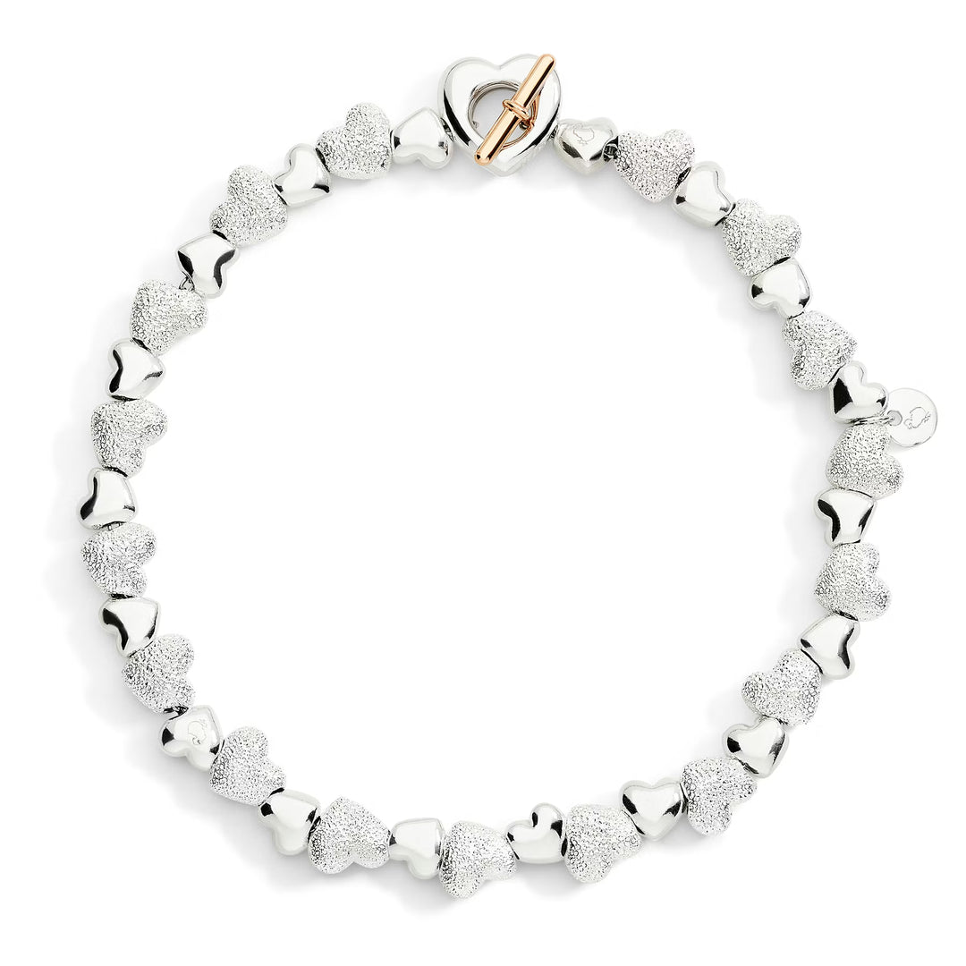 Armband Herz aus Silber mit Diamanteffekt