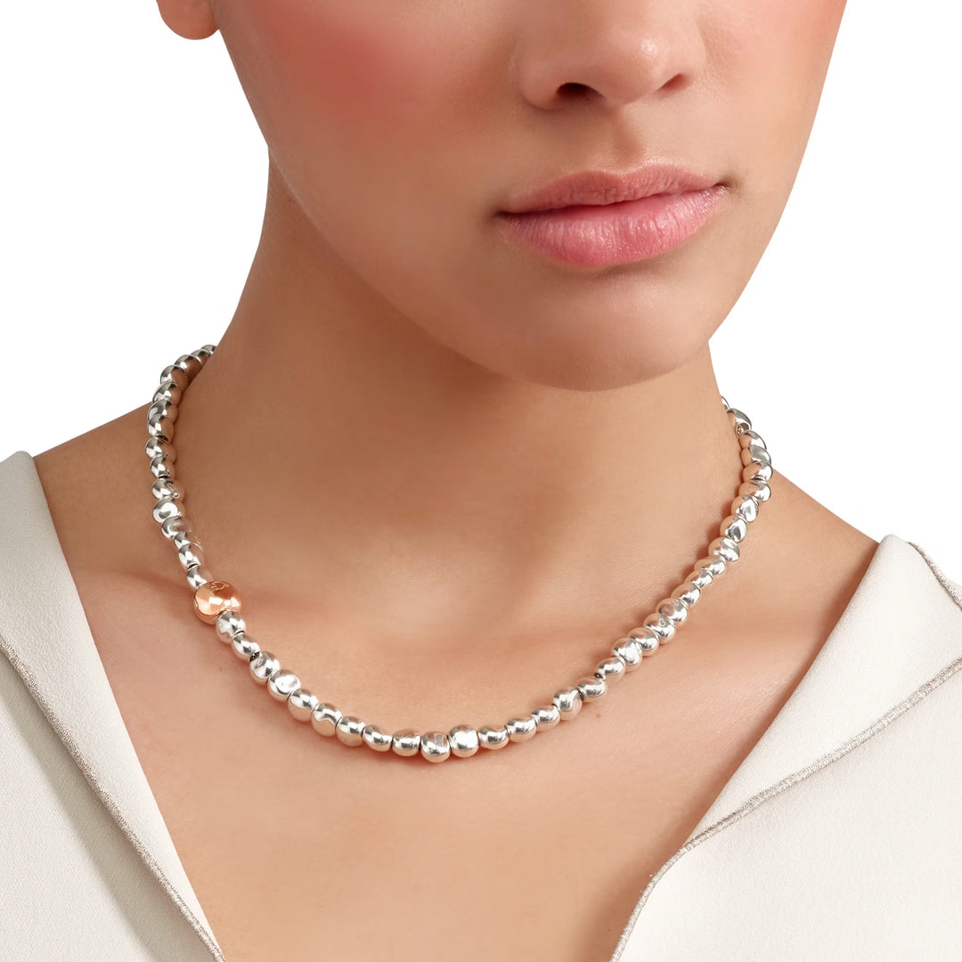 Halskette Pepita aus Silber und Roségold