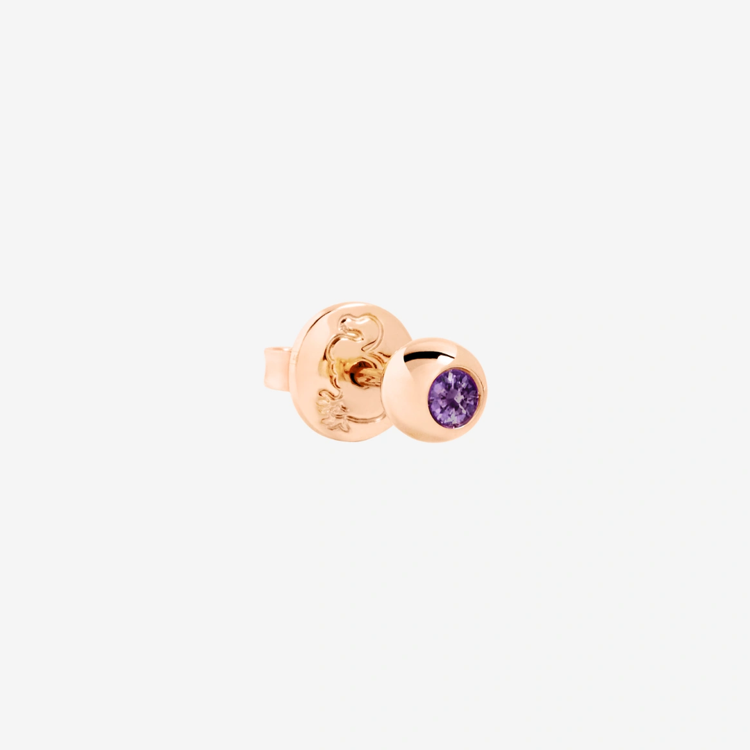 Ohrstecker Bollicine Amethyst Rosegold Half-Pair