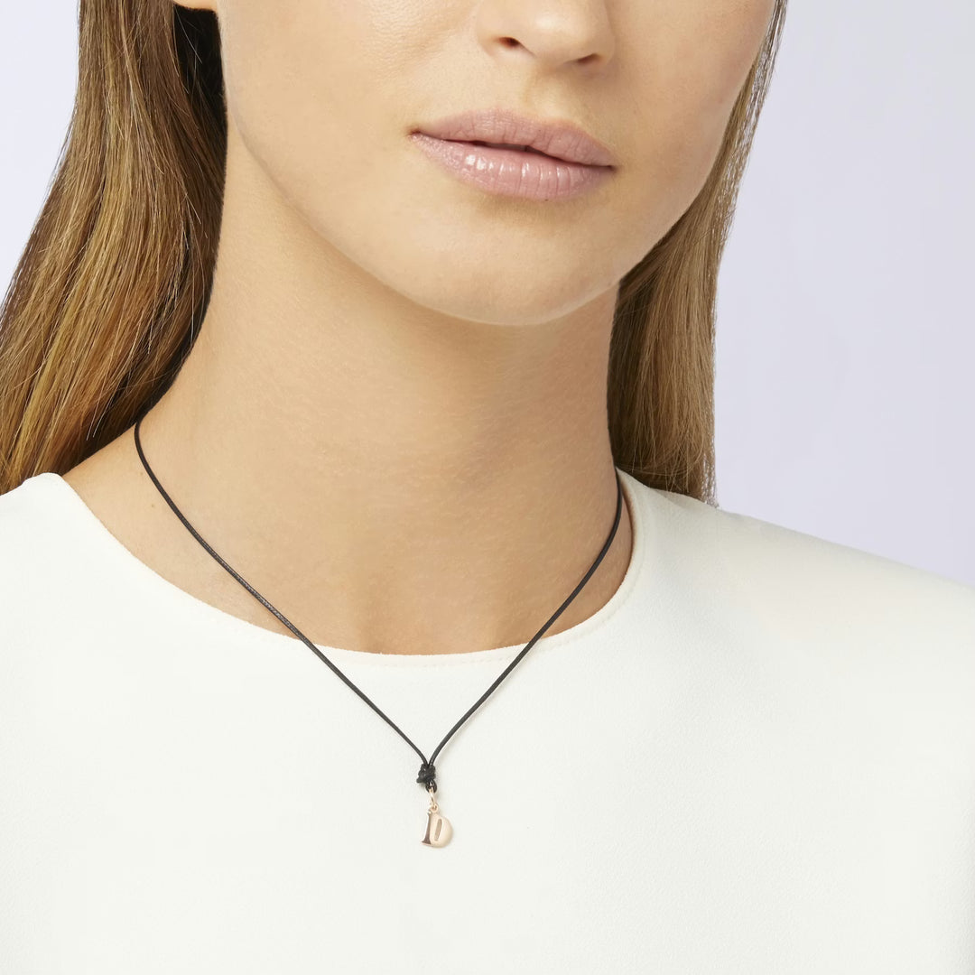 Anhänger Buchstabe D aus Roségold