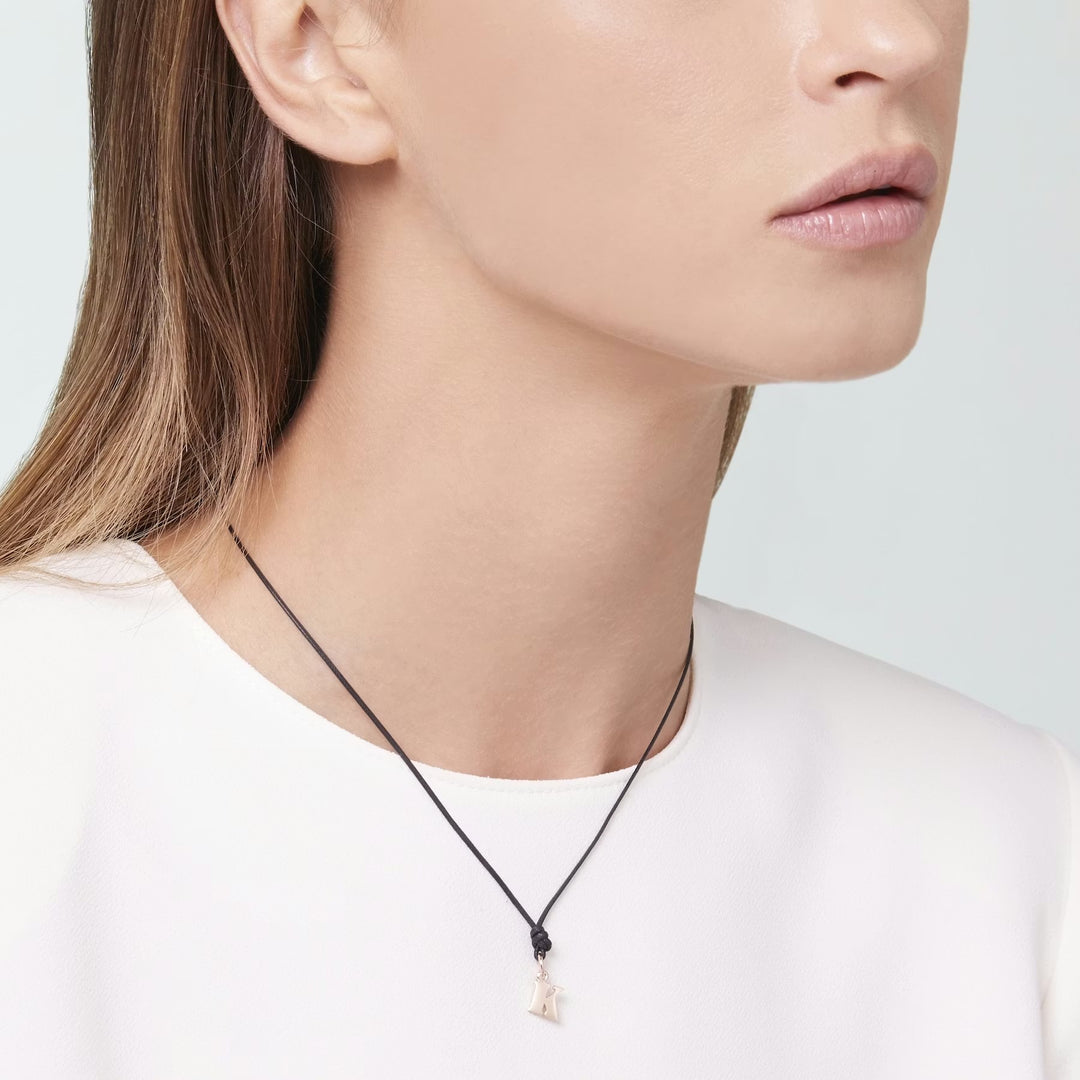 Anhänger Buchstabe K aus Roségold