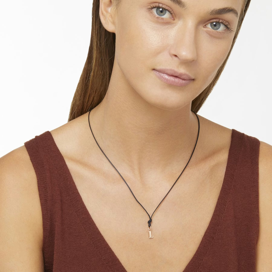 Anhänger Buchstabe L aus Roségold