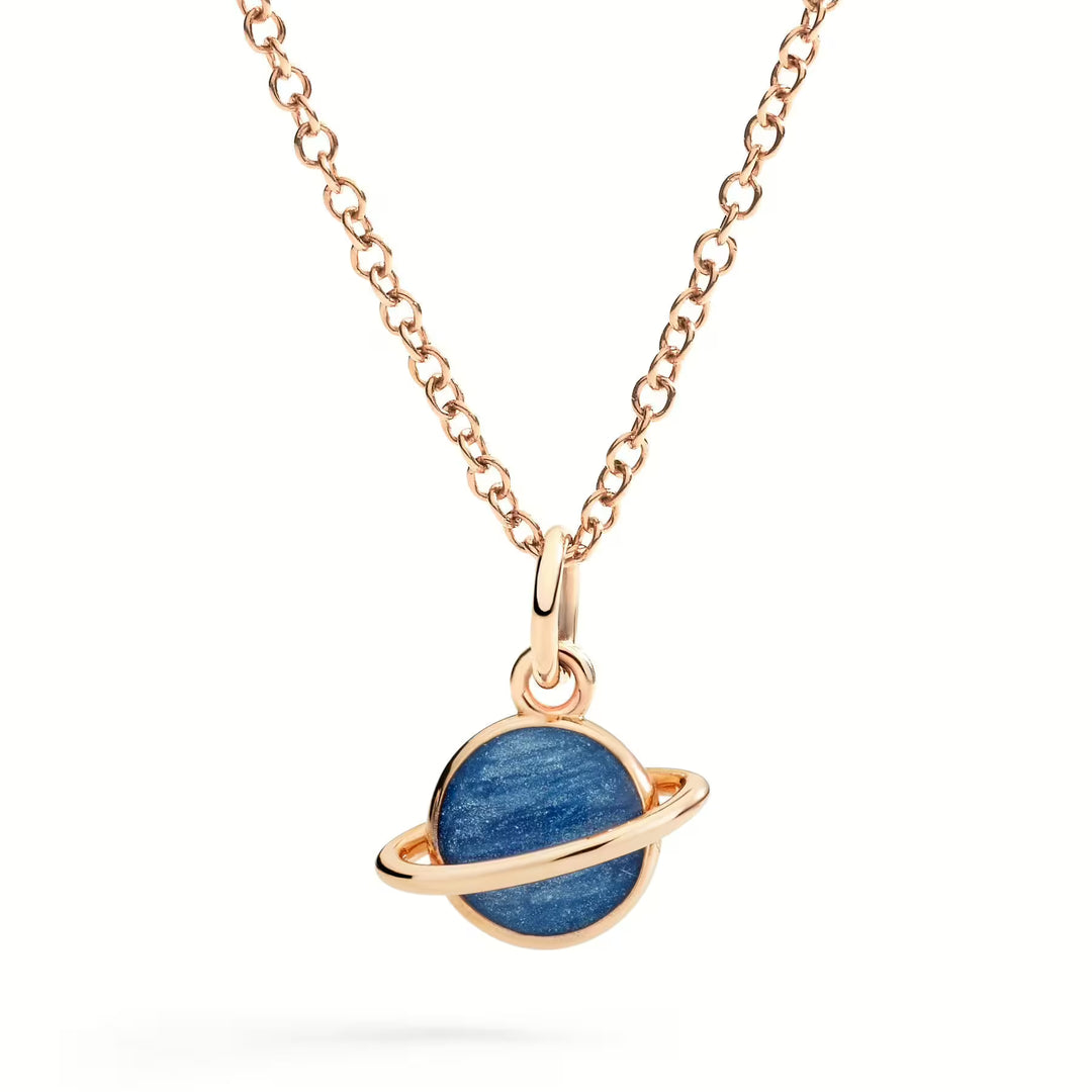 Anhänger Planet mit blauem Emaille