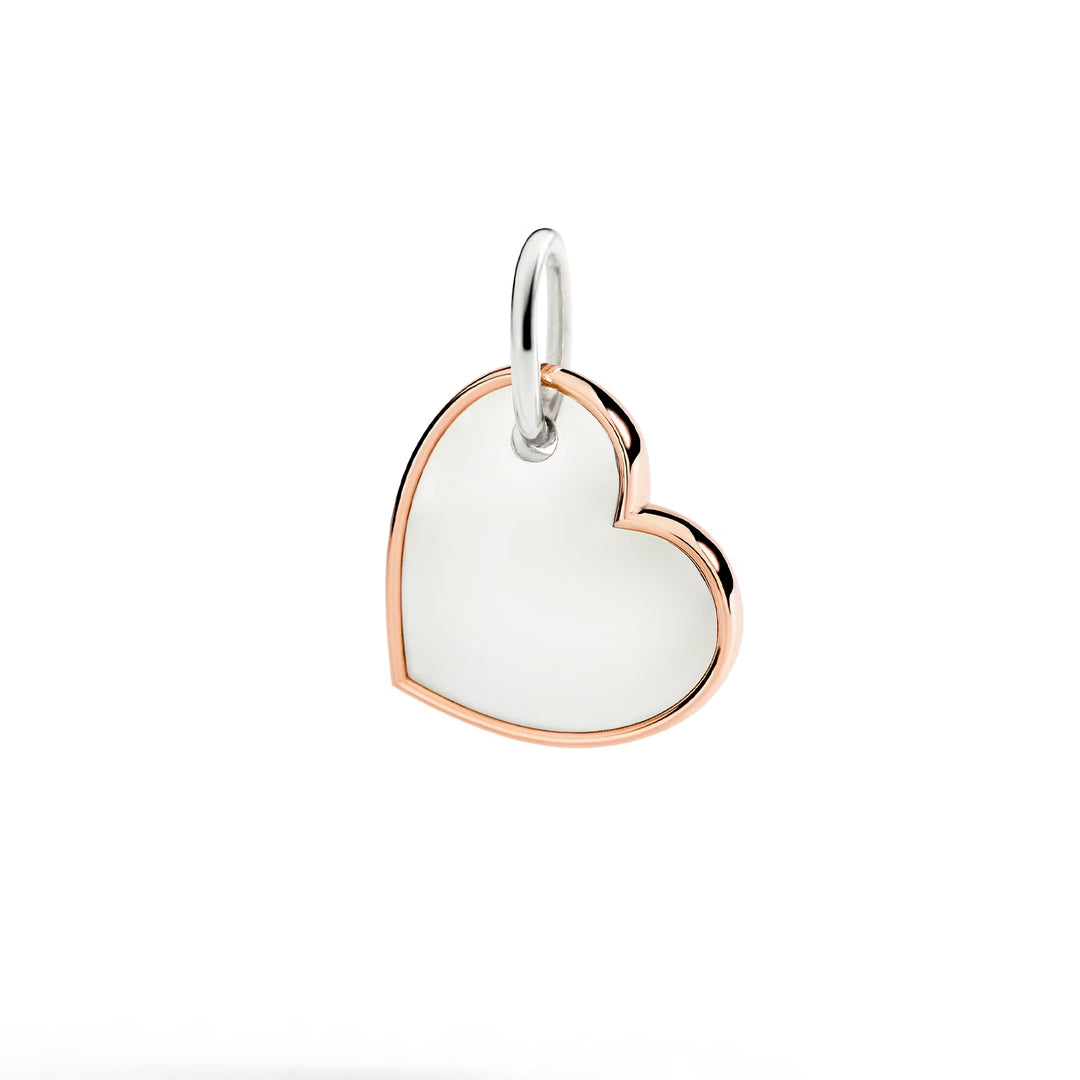 Anhänger Herz XL aus Silber mit Roségold