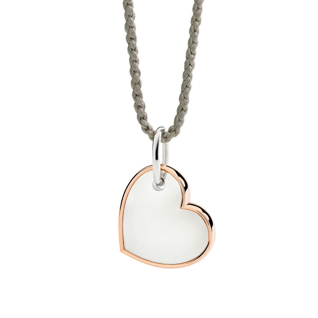 Anhänger Herz XL aus Silber mit Roségold