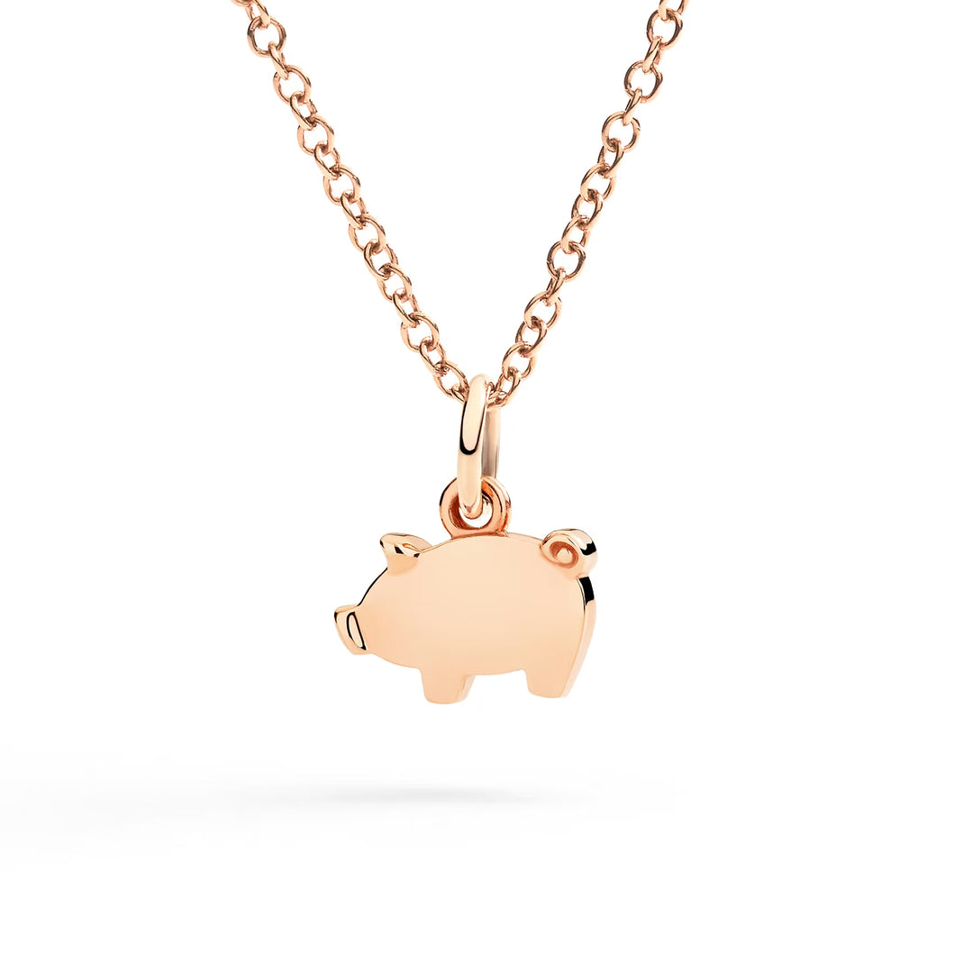 Anhänger Schweinchen aus Roségold