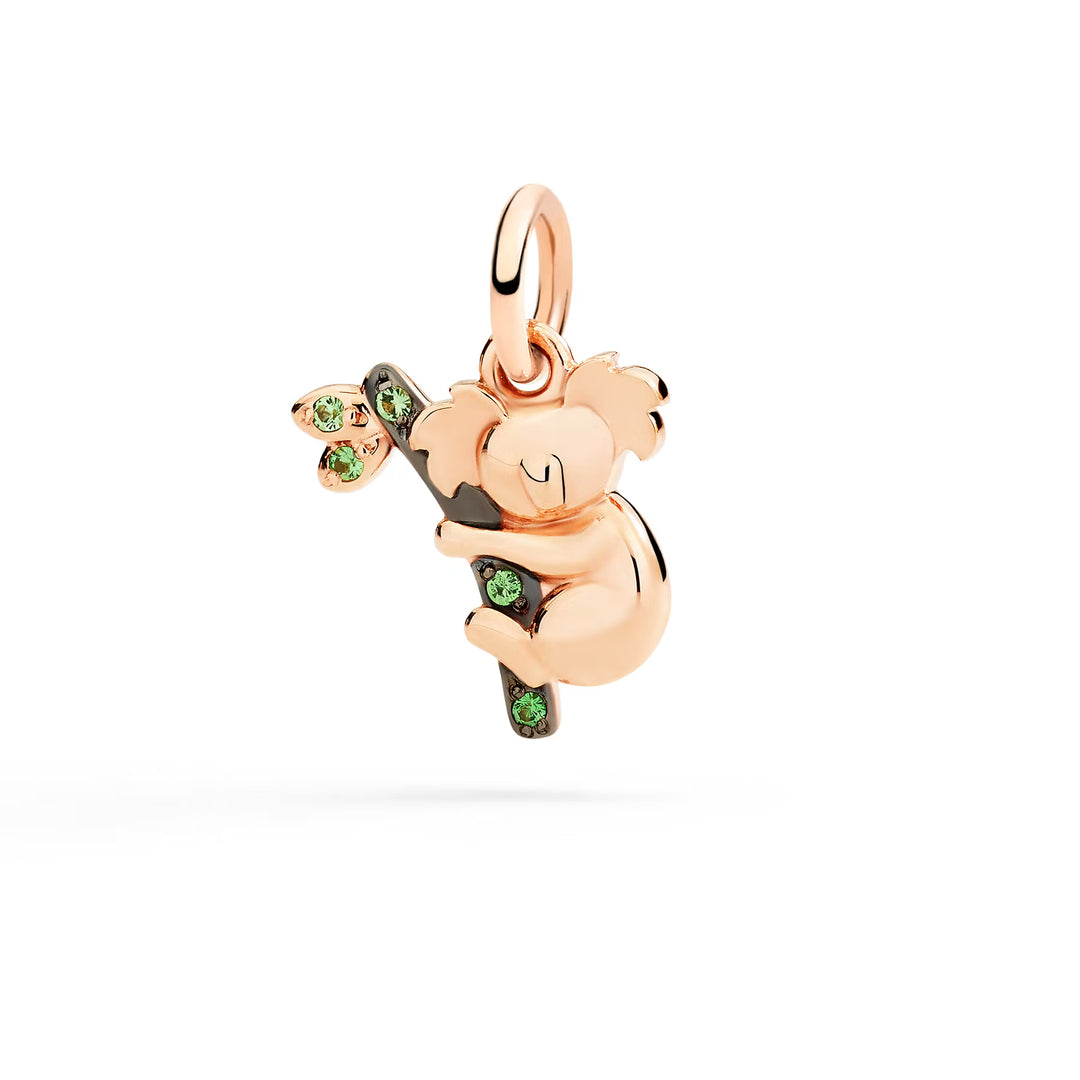 Anhänger Koala Rosegold mit Tsavoriten