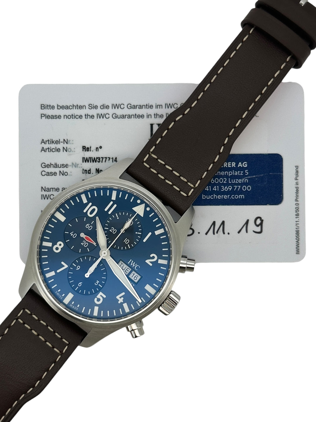 IWC Fliegeruhr Chronograph Petit Prince Ref.: IW377714