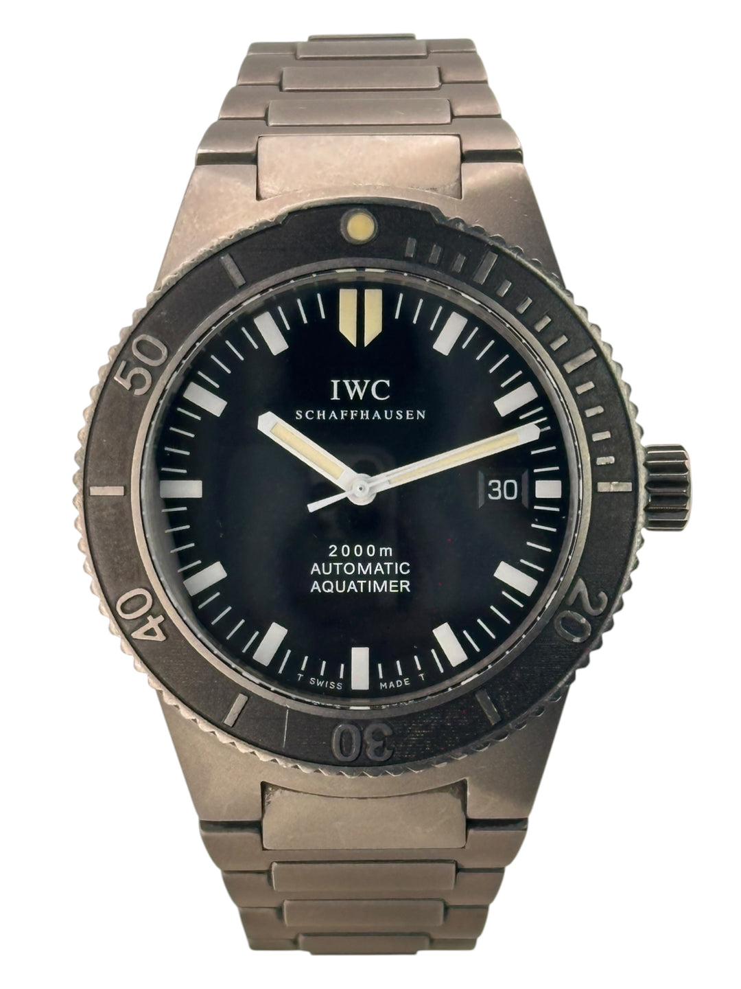 IWC Aquatimer Automatic 2000 IW353601 – Herren-Taucheruhr Titan 42 mm mit schwarzem Zifferblatt und Titanarmband
