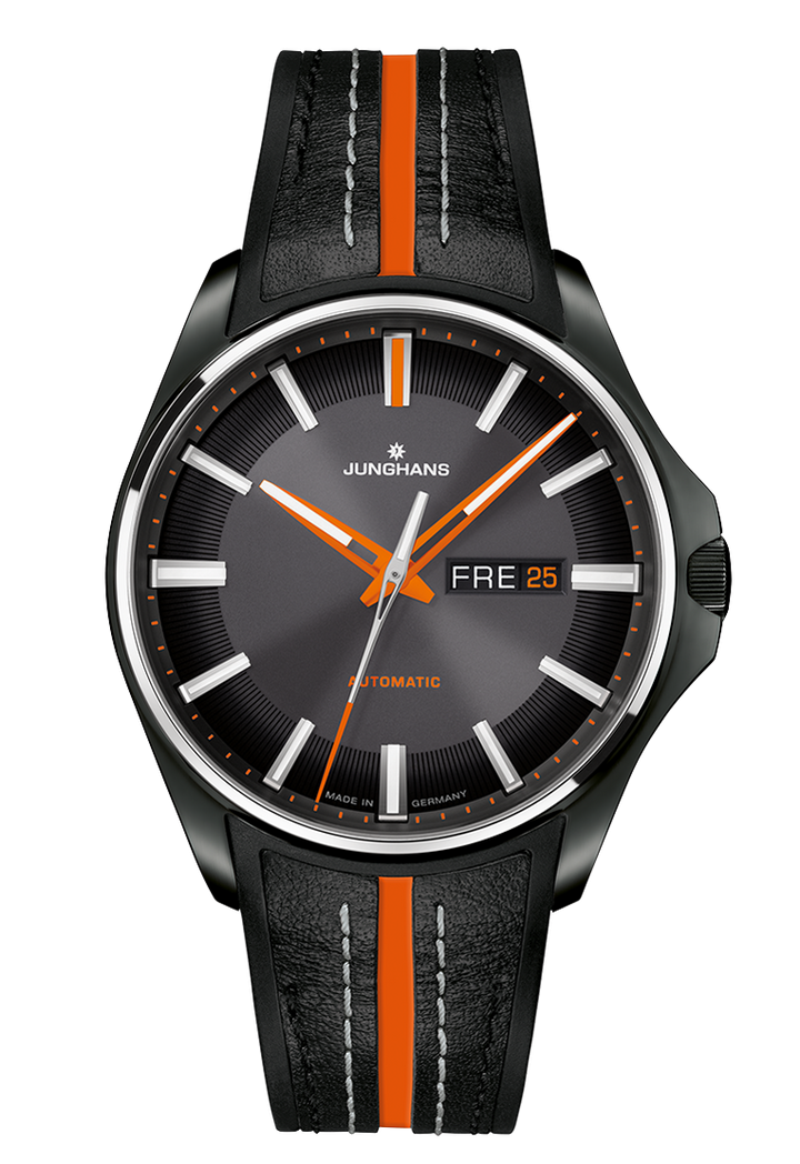 Junghans Meister S Automatic 40,5mm 27/4612.00 - Zifferblatt Anthrazit, Armband Kautschuk
