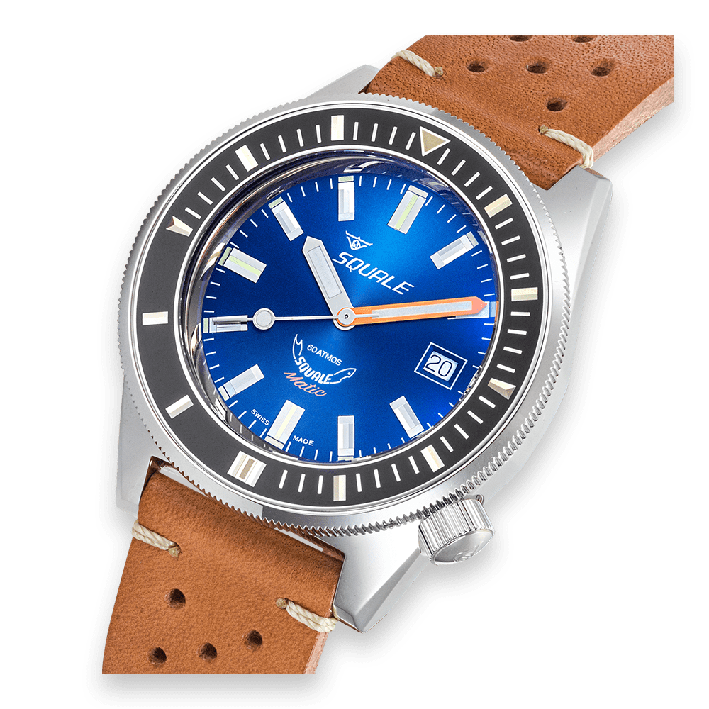 Squale Matic Dark Blue Lederband MATICXSB.PTC – Ansicht 4