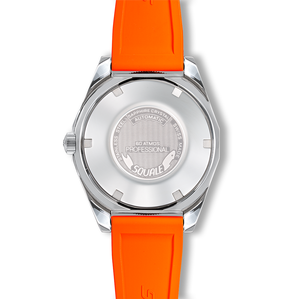 Squale Matic S Orange Mosaik-Kautschukband MATICBKOBK.MROR – Ansicht 2