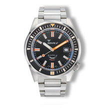 Squale Matic Satin Black – Taucheruhr Edelstahl mit schwarzem Zifferblatt und Edelstahlarmband
