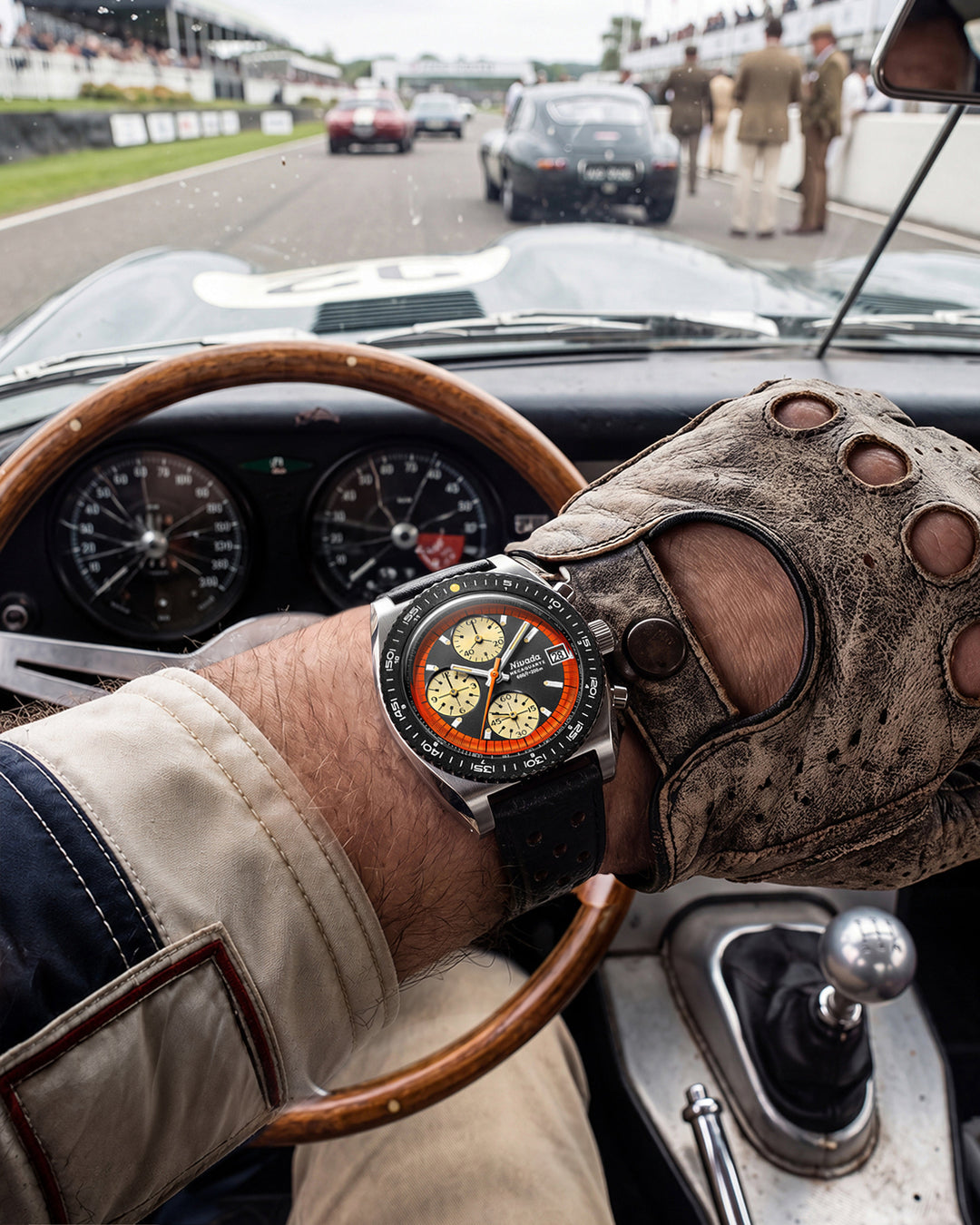 Nivada Grenchen Autochron Mecaquartz Orange 77004Q – Ansicht 4