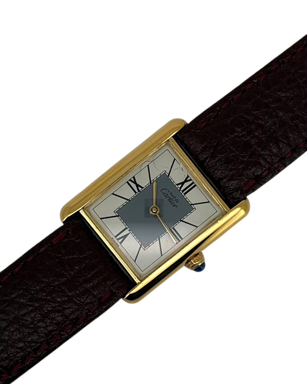 Cartier Tank Vermeil 23 mm 925 Silber Gold Plated Quarz