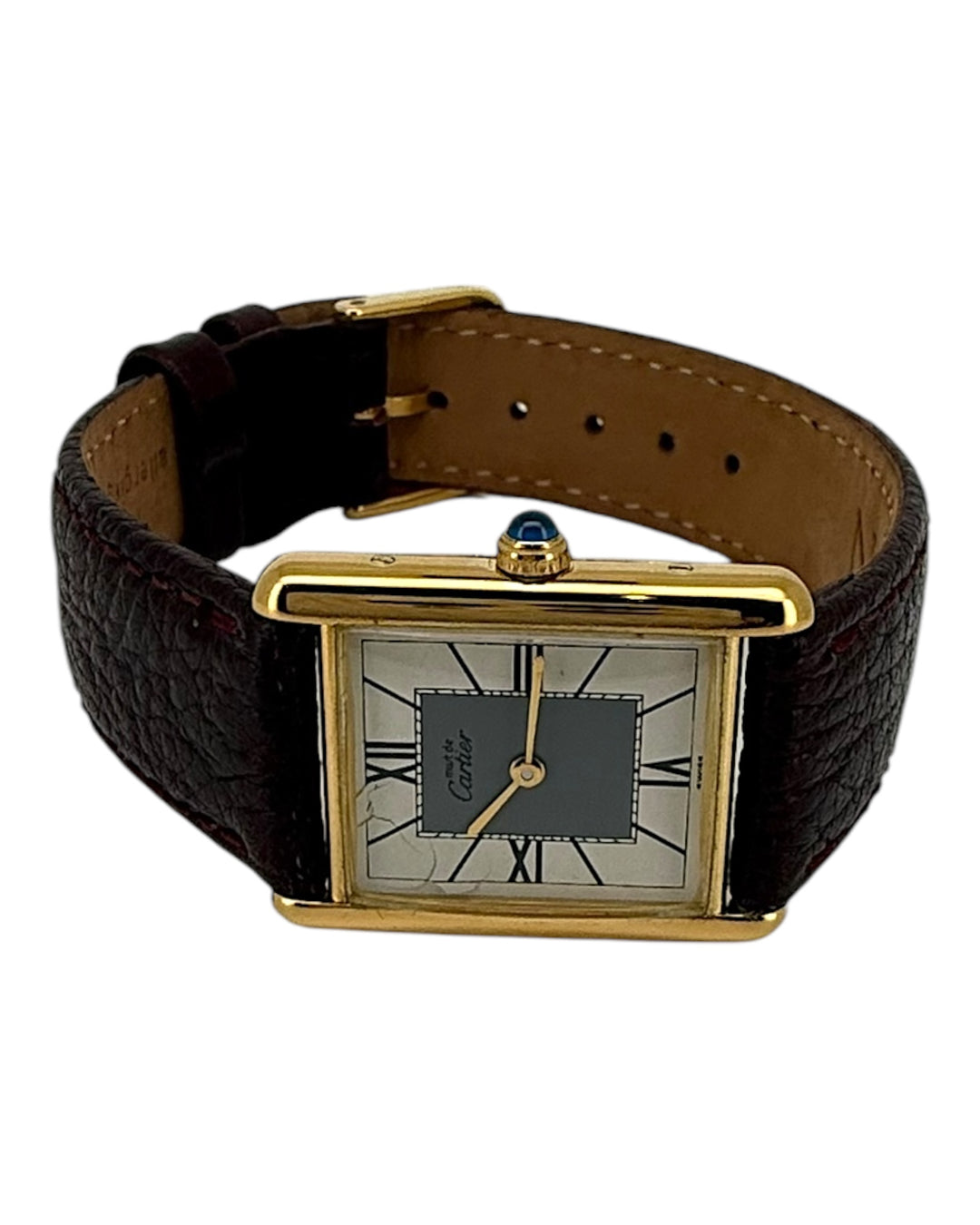 Cartier Tank Vermeil 23 mm 925 Silber Gold Plated Quarz