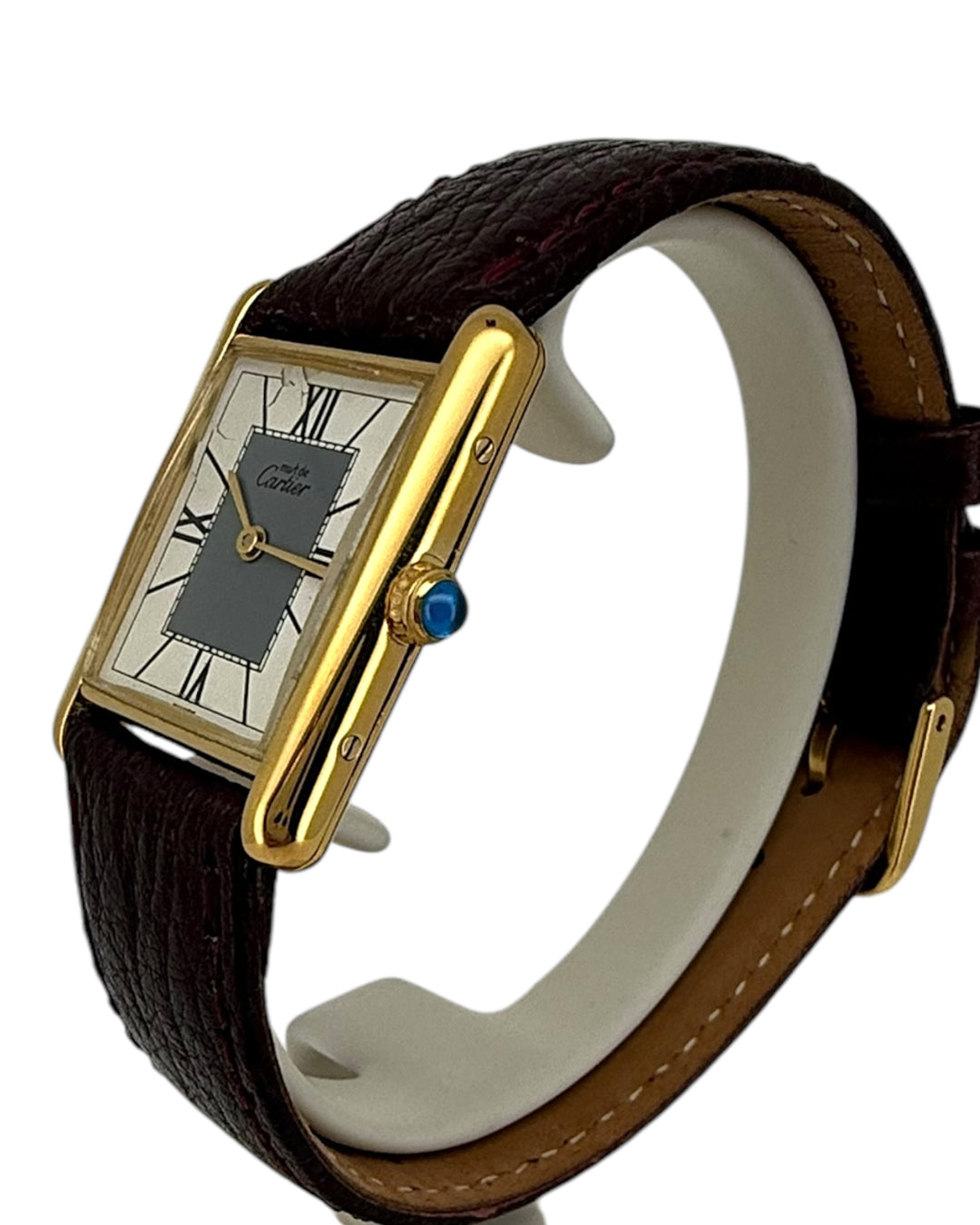 Cartier Tank Vermeil 23 mm 925 Silber Gold Plated Quarz