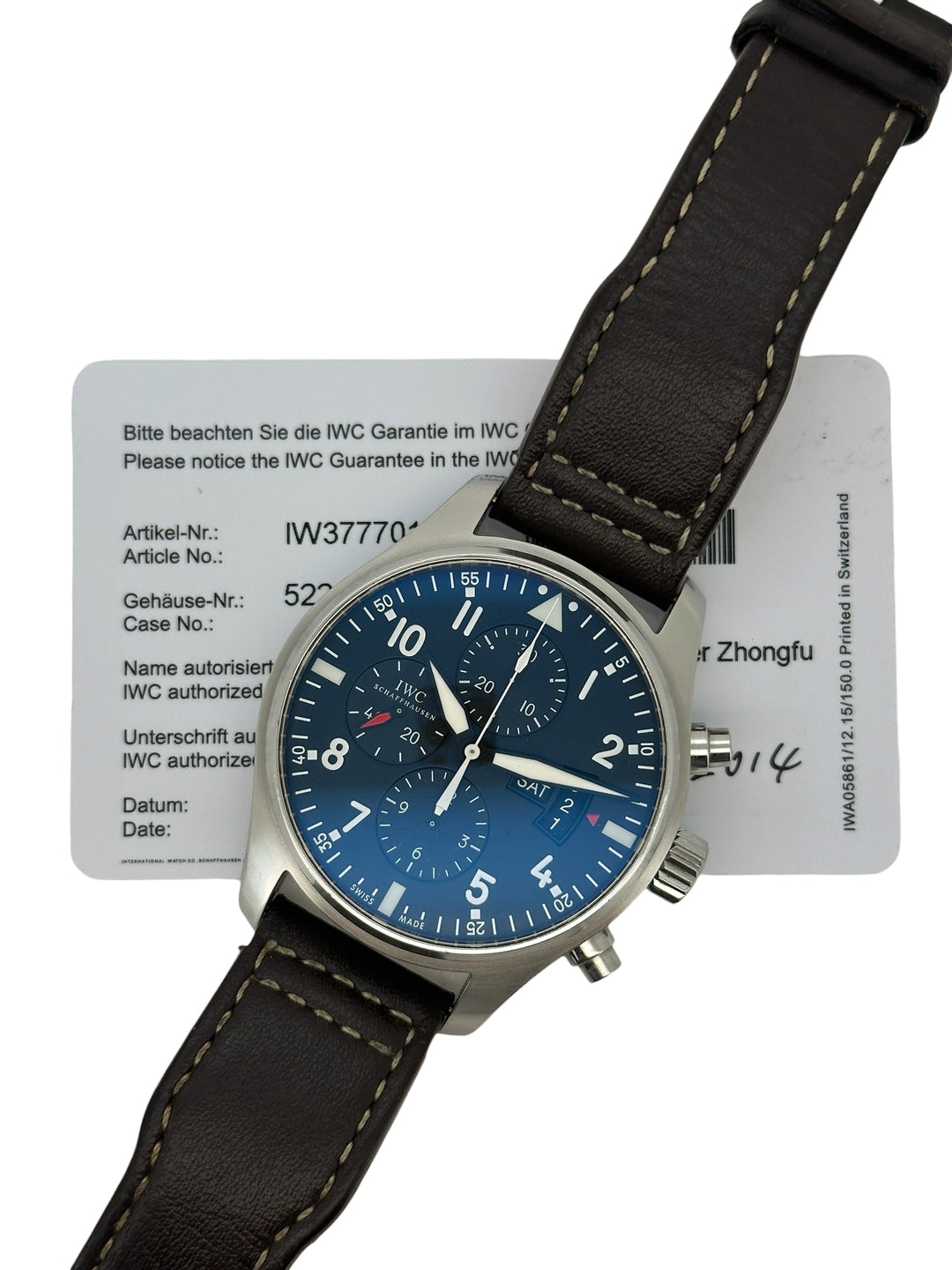 IWC Fliegeruhr Chronograph Referenz IW377701