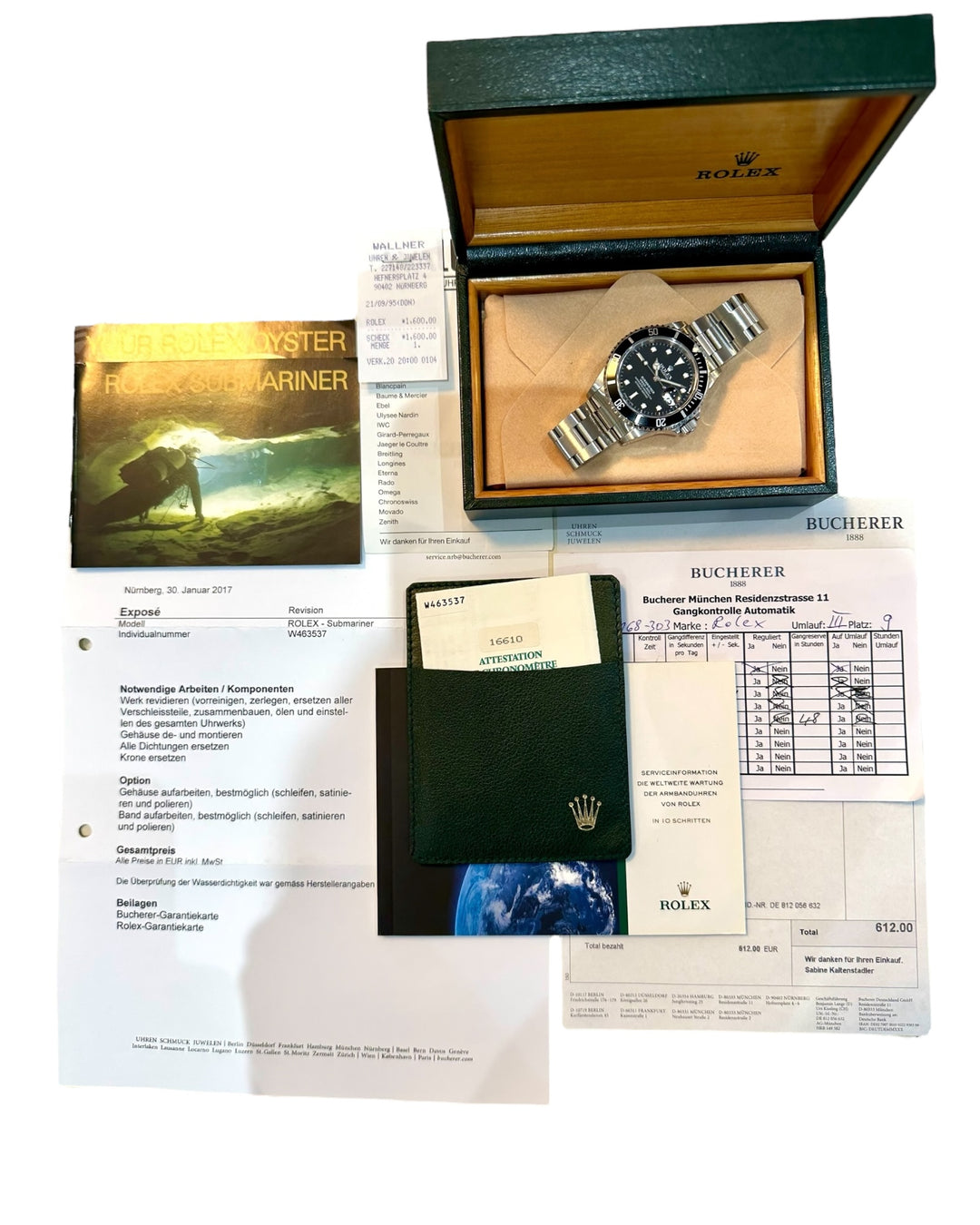 ROLEX Submariner Date Jahr 1995 Referenz 16610