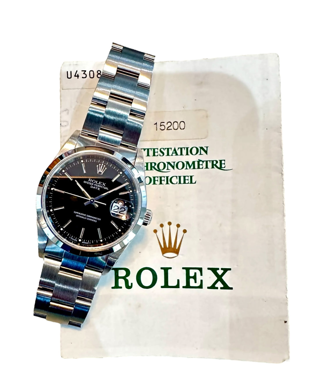 Rolex Date 34 mm Jahr 1998 Referenz 15200