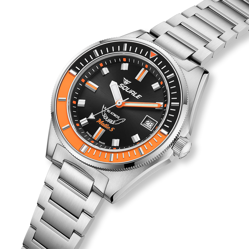 Squale Matic S Orange Edelstahlband MATICBKOBK.SSBX – Ansicht 4