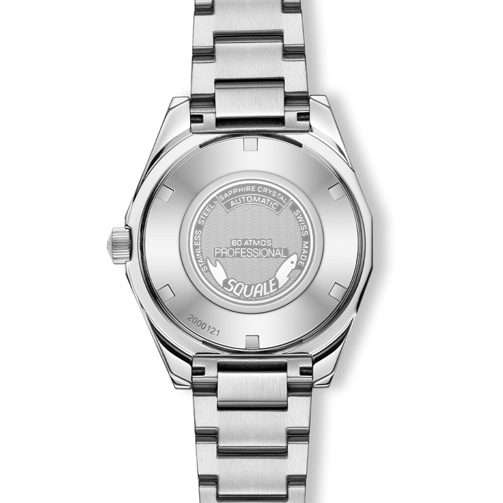 Squale Matic S Orange Edelstahlband MATICBKOBK.SSBX – Gehäuseboden