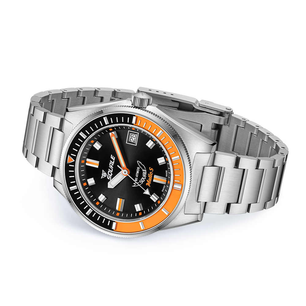 Squale Matic S Orange Edelstahlband MATICBKOBK.SSBX – Ansicht 3