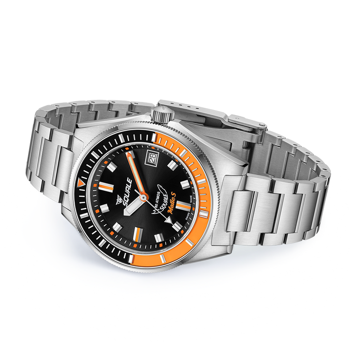 Squale Matic S Orange Edelstahlband MATICBKOBK.SSBX – Ansicht 3
