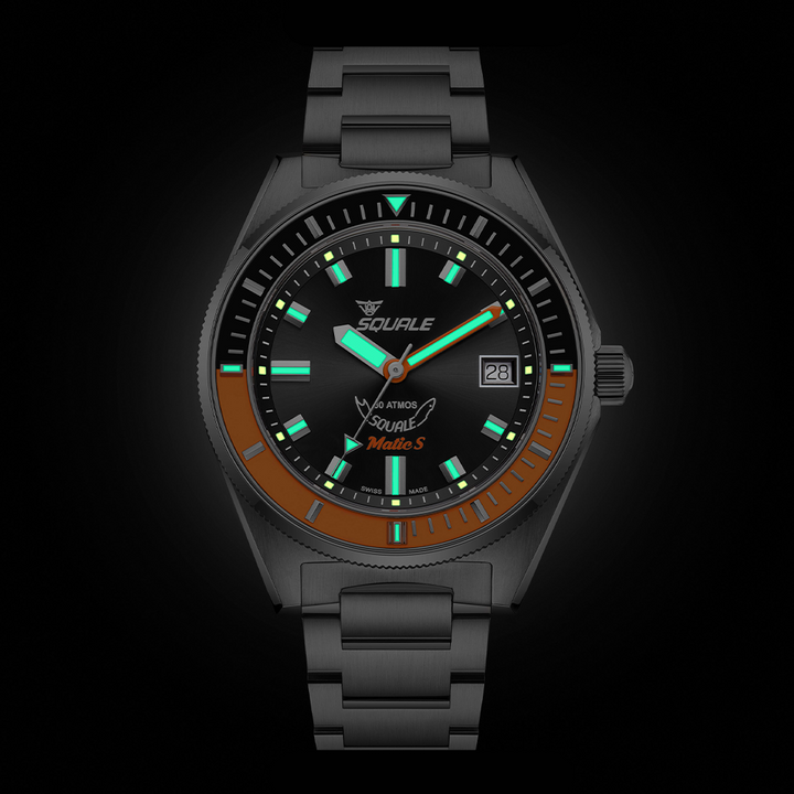 Squale Matic S Orange Edelstahlband MATICBKOBK.SSBX – Ansicht 5