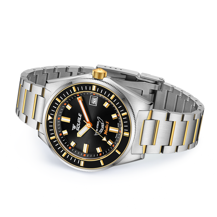 Squale Matic S Two-Tone Edelstahlband MATICGBKBK.SSBI – Ansicht 3