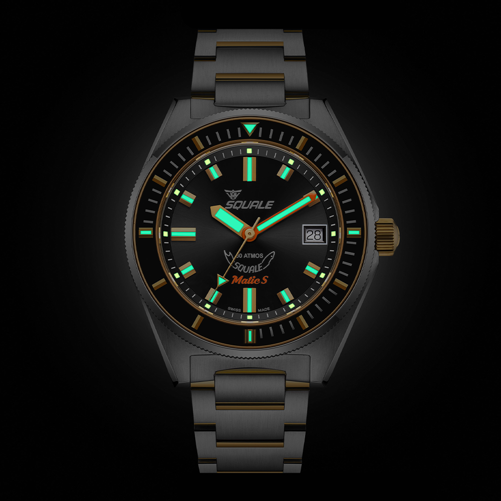 Squale Matic S Two-Tone Edelstahlband MATICGBKBK.SSBI – Ansicht 5