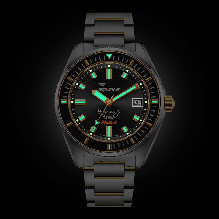 Squale Matic S Two-Tone Edelstahlband MATICGBKBK.SSBI – Ansicht 5