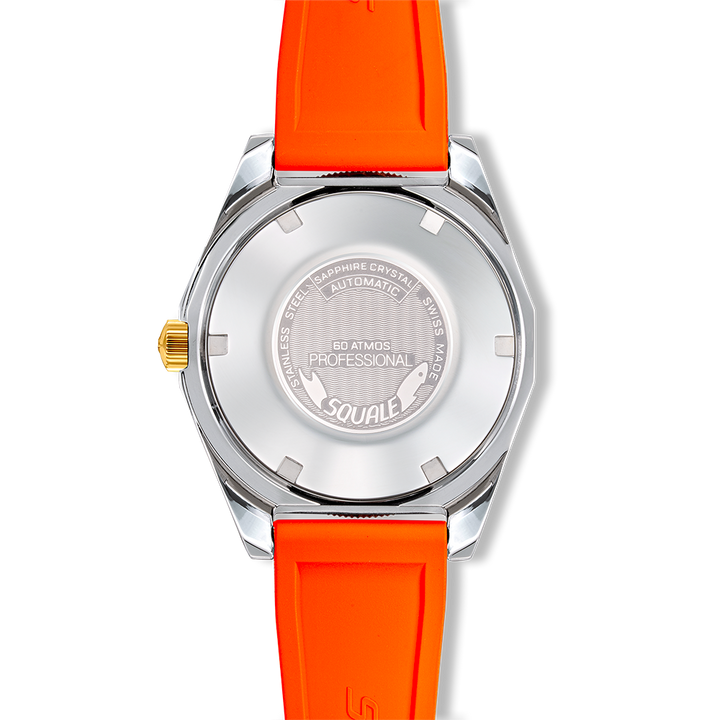 Squale Matic S Green Two-Tone Mosaik-Kautschukband MATICGGRGR.MROR – Gehäuseboden