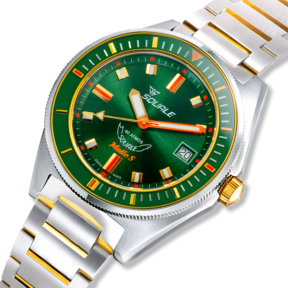 Squale Matic S Green Two-Tone Edelstahlband MATICGGRGR.SSBI – Ansicht 4