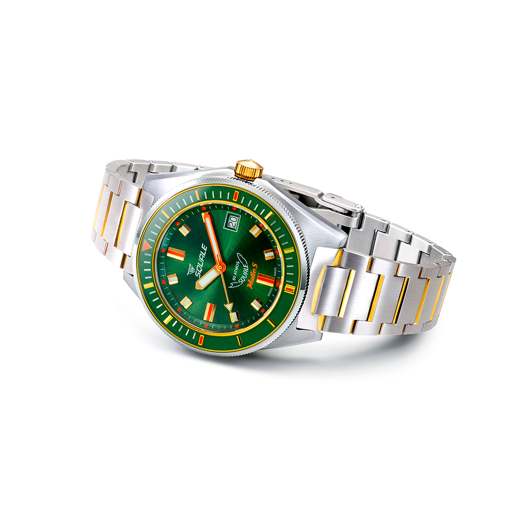 Squale Matic S Green Two-Tone Edelstahlband MATICGGRGR.SSBI – Ansicht 3