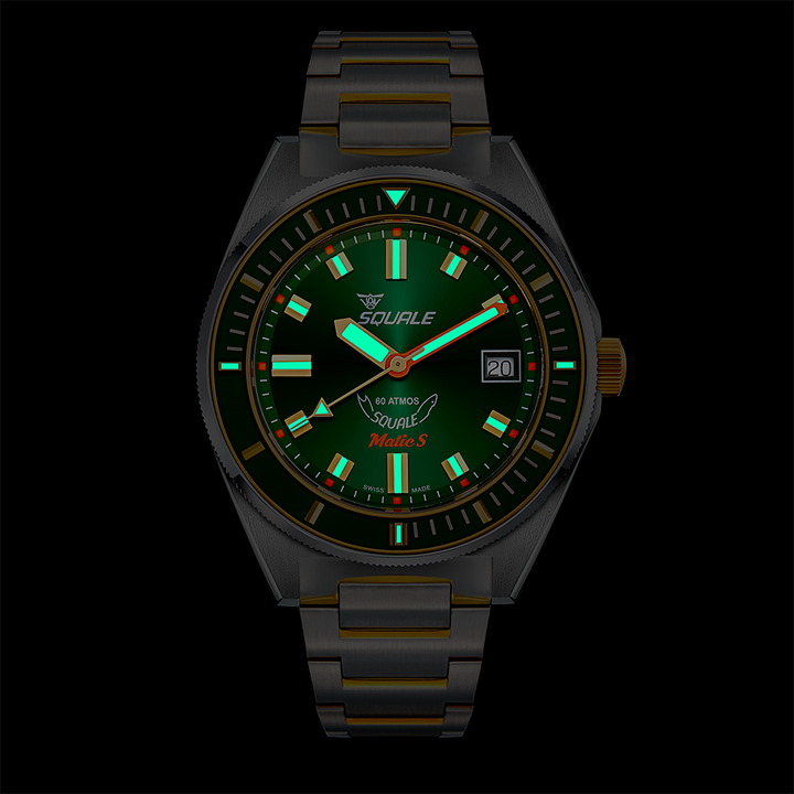 Squale Matic S Green Two-Tone Edelstahlband MATICGGRGR.SSBI – Ansicht 5