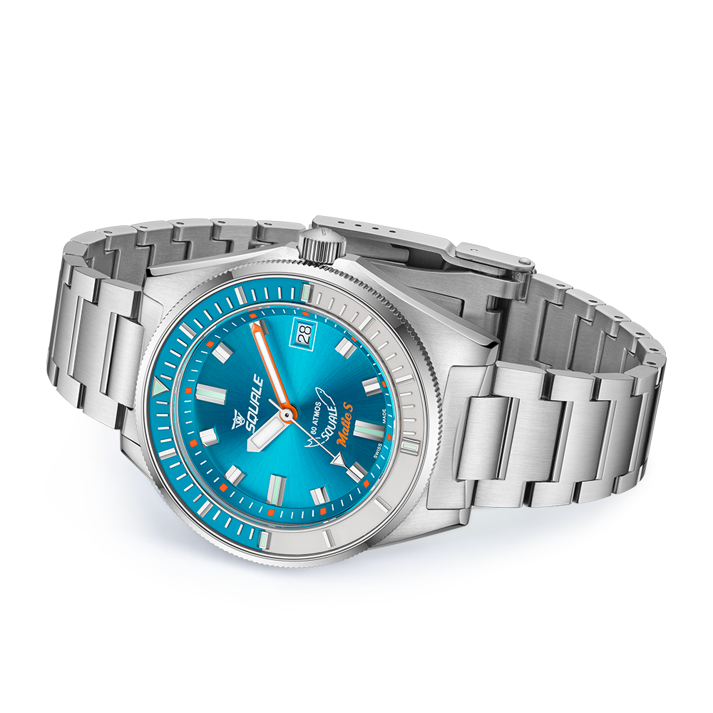 Squale Matic S Light Blue Edelstahlband MATICLBWLB.SSBX – Ansicht 3