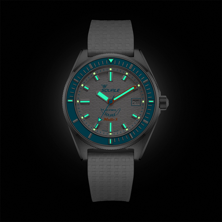 Squale Matic S White Mosaik-Kautschukband MATICLBWT.MRWT – Ansicht 5