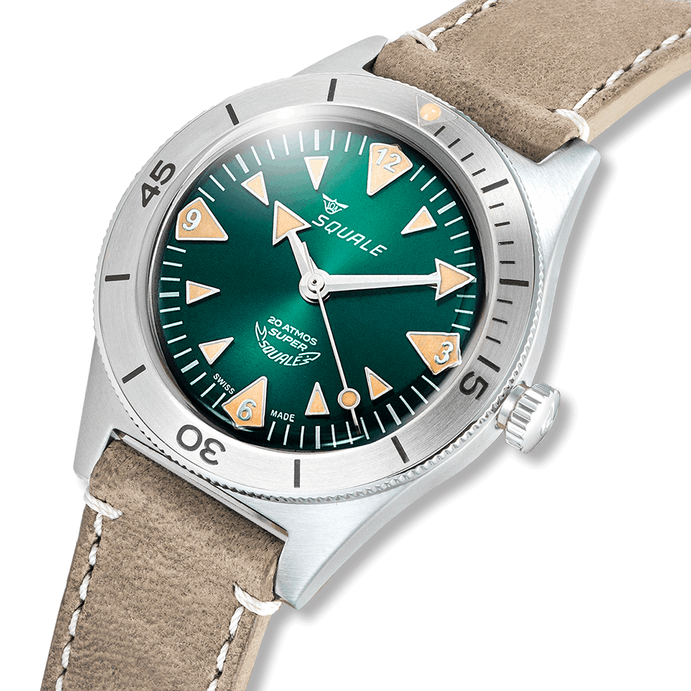 Squale Super Squale Big Arrows Green Lederband SUPERSSAGR.PTO – Ansicht 4