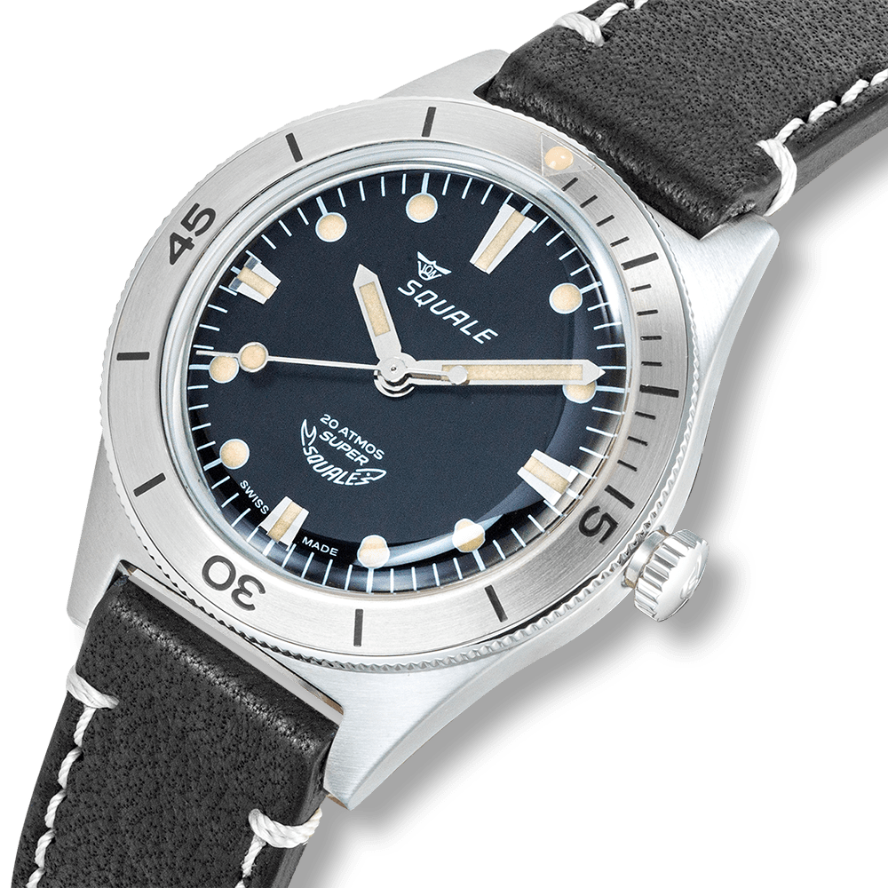 Squale Super Squale Sunray Black Lederband SUPERSSBK.PN – Ansicht 4