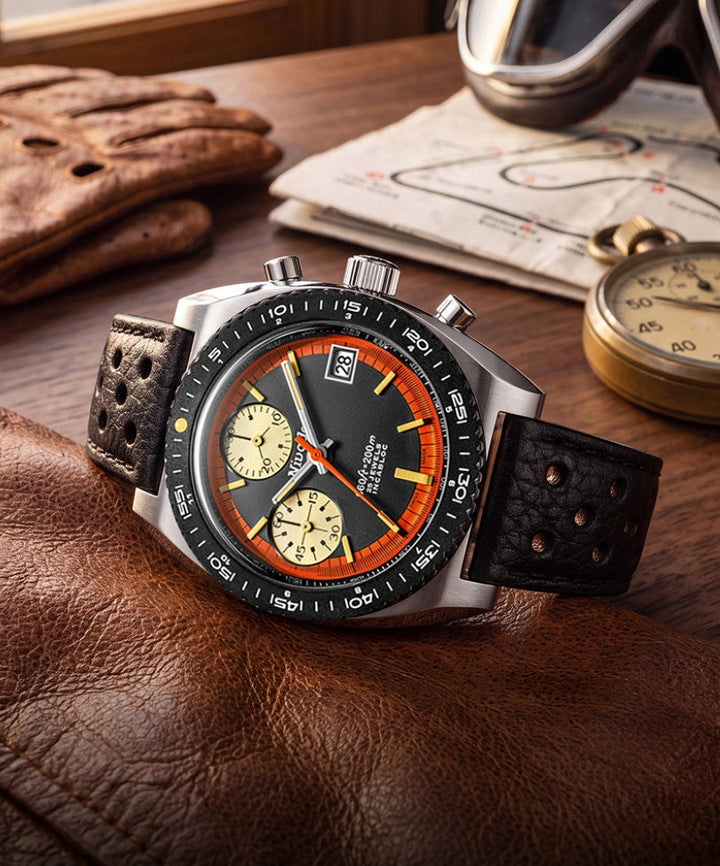 Nivada Grenchen Autochron Orange Automatic 77004A – Ansicht 5
