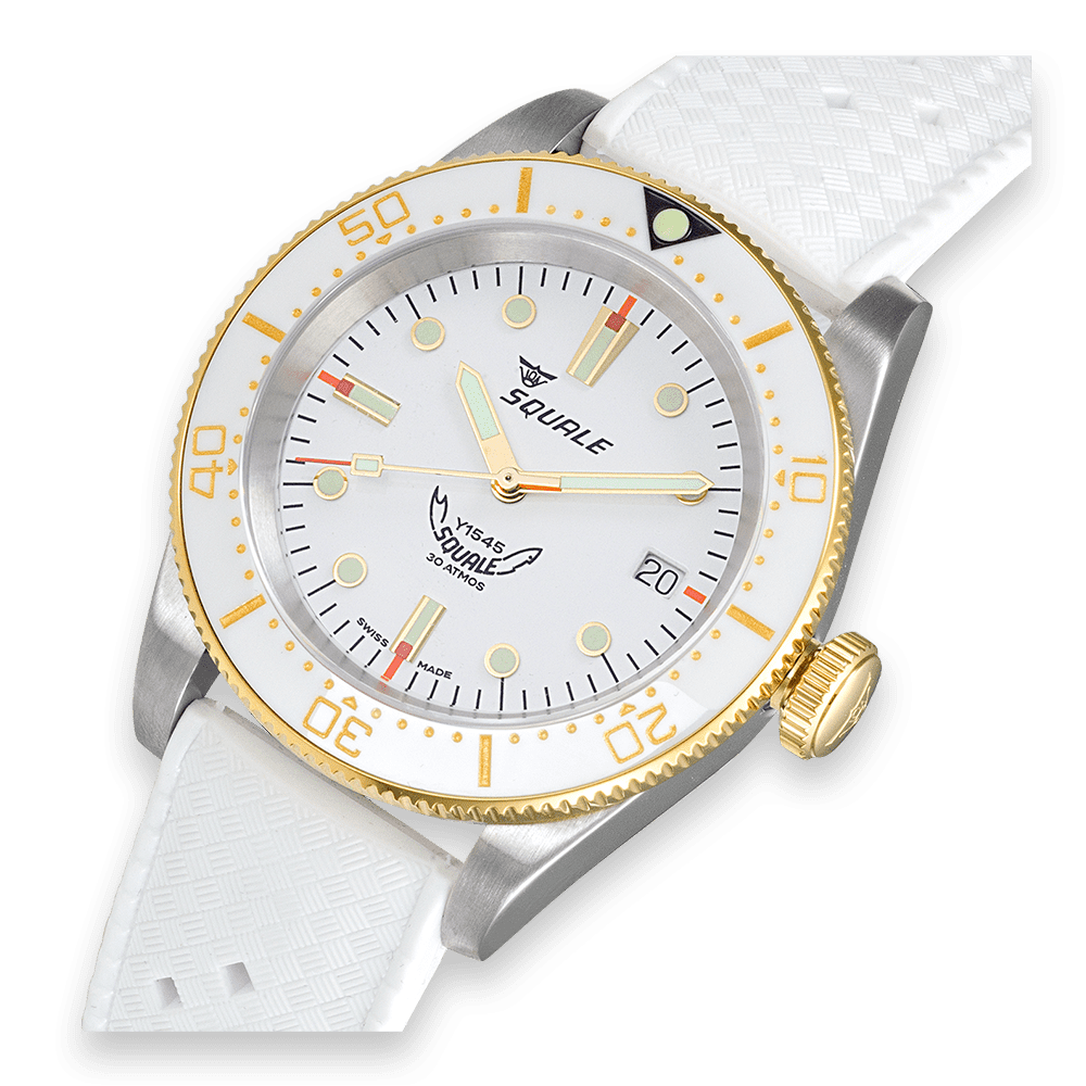Squale 1545 White Kautschukband 1545WTWT.HTW – Ansicht 4