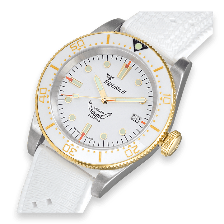 Squale 1545 White Kautschukband 1545WTWT.HTW – Ansicht 4