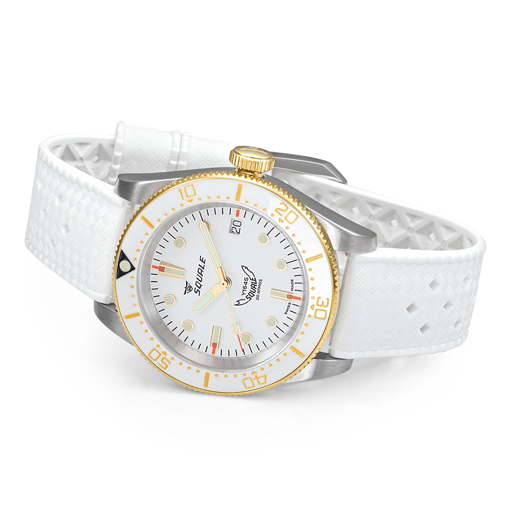 Squale 1545 White Kautschukband 1545WTWT.HTW – Ansicht 3
