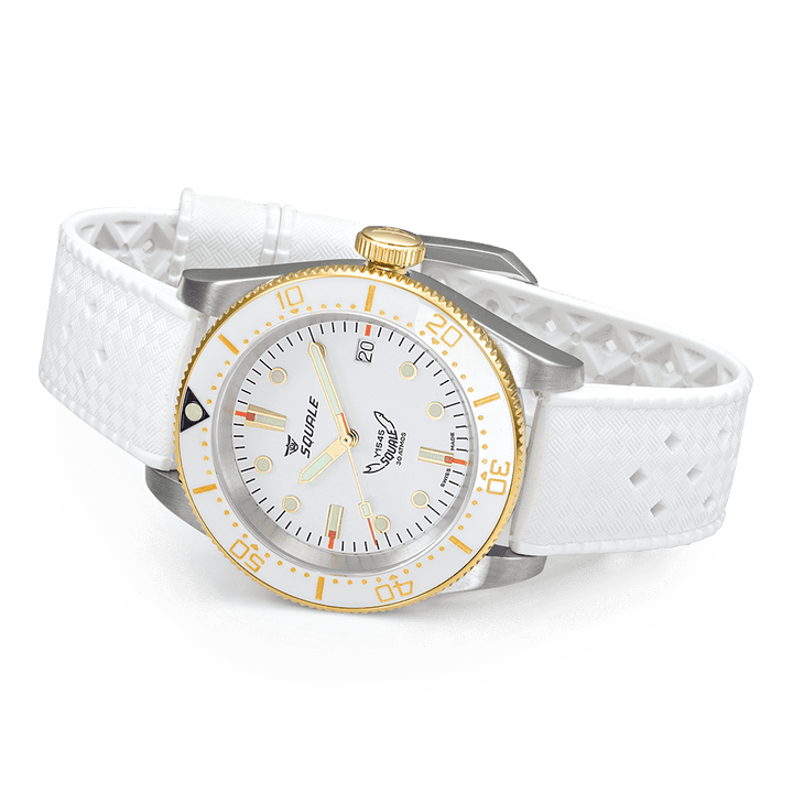 Squale 1545 White Kautschukband 1545WTWT.HTW – Ansicht 3