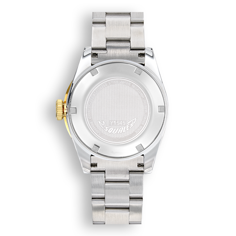 Squale 1545 White 40mm Edelstahlband 1545WTWT.AC - Gehäuseboden