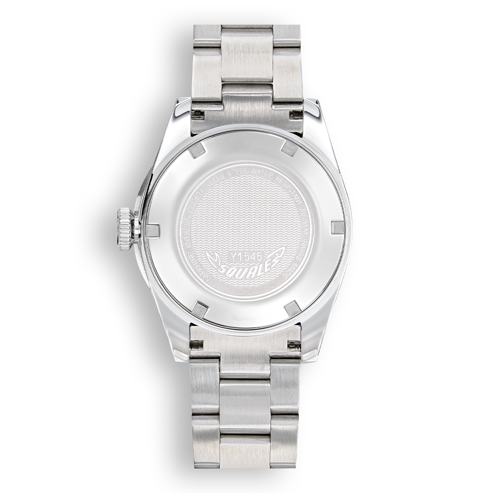 Squale 1545 Black 40mm Edelstahlband 1545BKBKC.AC - Gehäuseboden